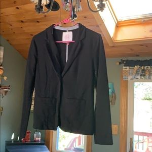 Black cotton blazer